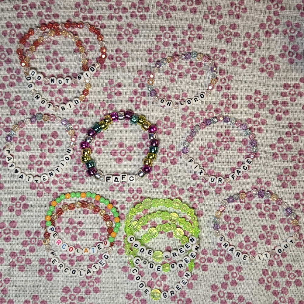 Mrs.215 Show Colorful Beaded Bracelets - Bead Color May Vary